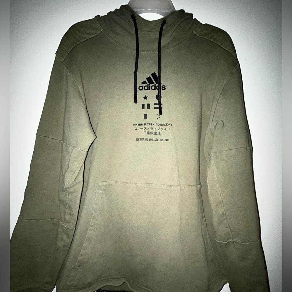 Adidas Original The Brand With Three Stripes Hoodie Sweatshirt Mens Small